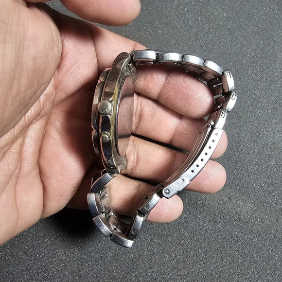 Armitron Mens SS Analog Digital Quartz Watch 20/1441-205 For Parts Or Repair - Picture 2 of 9